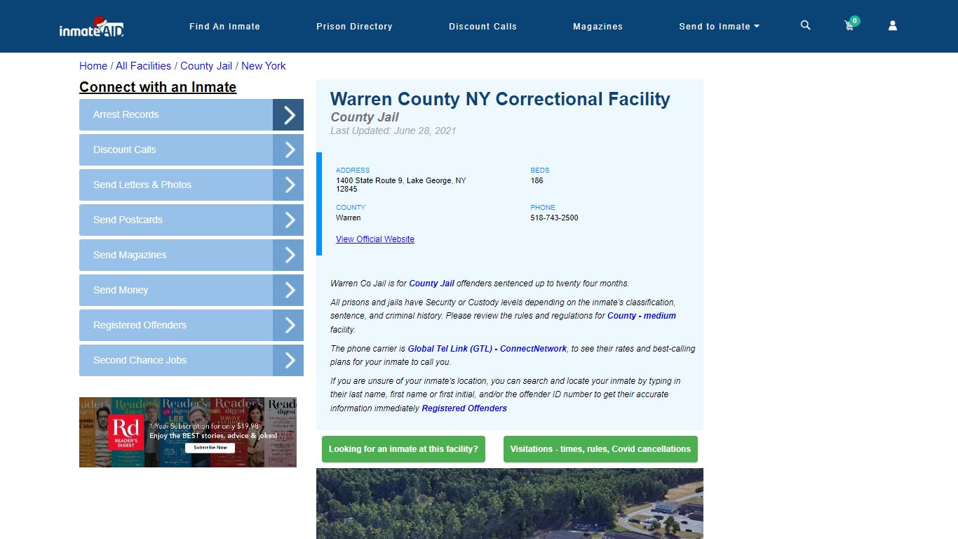 Warren County NY Correctional Facility - Inmate Locator - Lake George, NY